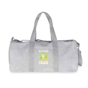 Jesus macht Limonade – Bunter Shaker - Recycelte Canvas-Sporttasche von Stanley/Stella - Grau meliert - Vorne