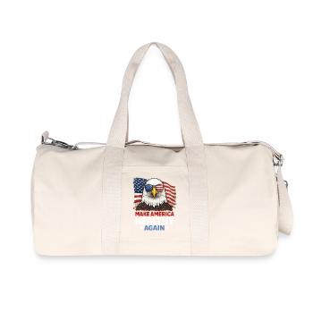 Macht Amerika wieder gesund - Recycelte Canvas-Sporttasche von Stanley/Stella - Naturweiß - Vorne