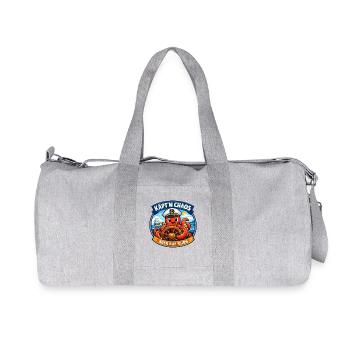 Käpt'n Chaos aber auf Kurs lustiger Oktopus - Recycelte Canvas-Sporttasche von Stanley/Stella - Grau meliert - Vorne