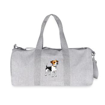 Jack Russel Dog with Collar - Recycled Canvas Sports Bag by Stanley/Stella - heather grey - Front