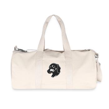 Autocollant silhouette teckel - Sac de sport en toile recyclée Stanley/Stella - blanc naturel - Devant