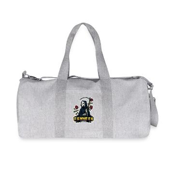 Sensenmann mit Rosen-Meme - Recycelte Canvas-Sporttasche von Stanley/Stella - Grau meliert - Vorne