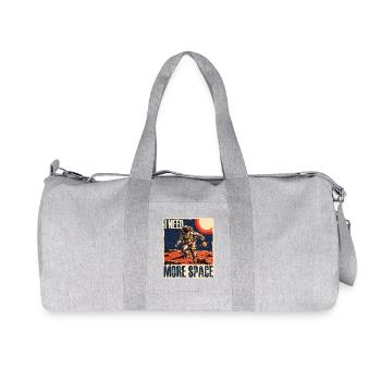 I Need More Space Astronomy Humor - Recycled Canvas Sports Bag by Stanley/Stella - heather grey - Front