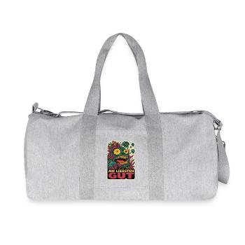 Monster Gesicht Am Liebsten Gut - Recycelte Canvas-Sporttasche von Stanley/Stella - Grau meliert - Vorne