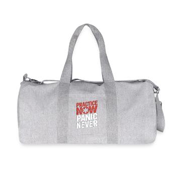 Paramedic Practice Now Panic Never EMS Training - Recycled Canvas Sports Bag by Stanley/Stella - heather grey - Front