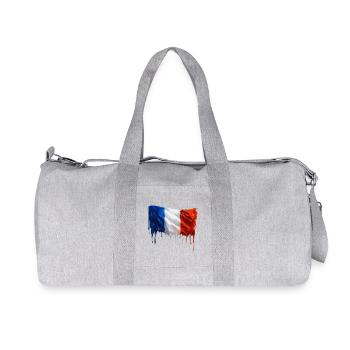 French flag colorful color - Recycled Canvas Sports Bag by Stanley/Stella - heather grey - Front