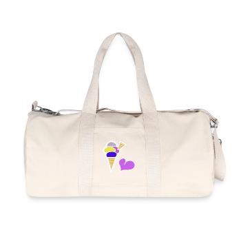 Glace Glace Cornet Kids Années 60 Rétro - Sac de sport en toile recyclée Stanley/Stella - blanc naturel - Devant