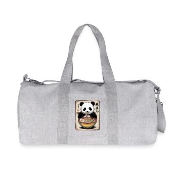 Panda Noodle Feast - Recycled Canvas Sports Bag by Stanley/Stella - heather grey - Front