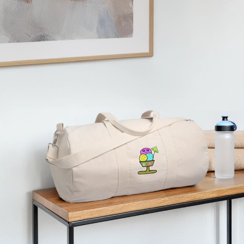 Bunter Eisbecher Eiscreme Eiskreme Eis Recycelte Canvas-Sporttasche von Stanley/Stella