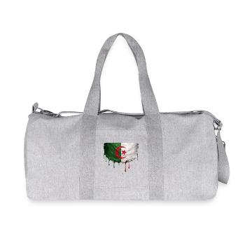 Algerian Flag Drop Art - Recycled Canvas Sports Bag by Stanley/Stella - heather grey - Front