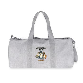 Norddeutsche Mafia Möwen Nordsee Küste - Recycelte Canvas-Sporttasche von Stanley/Stella - Grau meliert - Vorne