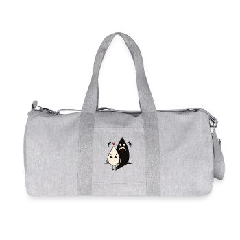 Tiny Heart und Dark Shadow Duo - Recycelte Canvas-Sporttasche von Stanley/Stella - Grau meliert - Vorne