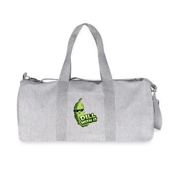 Dill With It Gurke - Recycelte Canvas-Sporttasche von Stanley/Stella - Grau meliert - Vorne