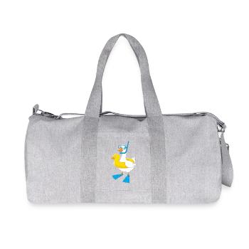 Snorkeling duck with fins - Recycled Canvas Sports Bag by Stanley/Stella - heather grey - Front