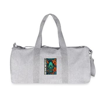 Hannya-Yōkai Dämon Oni - Recycelte Canvas-Sporttasche von Stanley/Stella - Grau meliert - Vorne