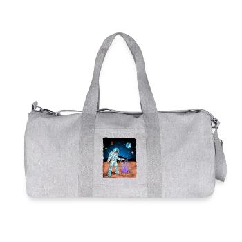 Astronaut Erster Pflanze auf dem Mars-Shirt - Recycelte Canvas-Sporttasche von Stanley/Stella - Grau meliert - Vorne