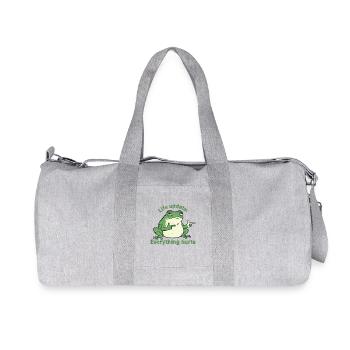 Life update: Everything hurts - Recycled Canvas Sports Bag by Stanley/Stella - heather grey - Front