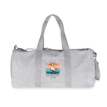 Emdengans Embden Goose - Recycelte Canvas-Sporttasche von Stanley/Stella - Grau meliert - Vorne