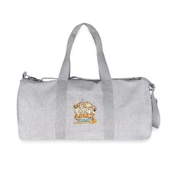 Cat Sleeps – No Adulthood Today - Recycled Canvas Sports Bag by Stanley/Stella - heather grey - Front