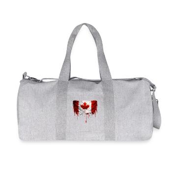 Drapeau canadien dégoulinant - Sac de sport en toile recyclée Stanley/Stella - gris chiné - Devant
