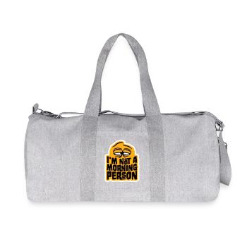 I'm Not A Morning Person Lustig Müde Morgenmuffel - Recycled Canvas Sports Bag by Stanley/Stella - heather grey - Front