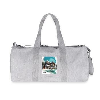 La villa moderne de mon ex au bord de la piscine - Sac de sport en toile recyclée Stanley/Stella - gris chiné - Devant