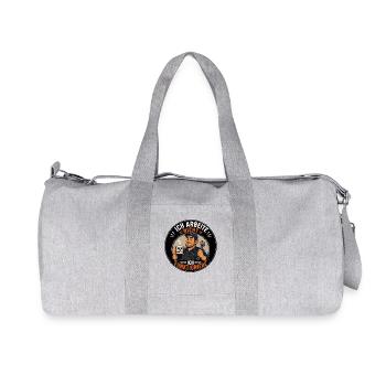 Je ne travaille pas sans café, humour artisanal Spr - Sac de sport en toile recyclée Stanley/Stella - gris chiné - Devant