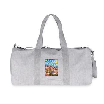 Badlands National Park Van Gogh Panorama - Recycled Canvas Sports Bag by Stanley/Stella - heather grey - Front