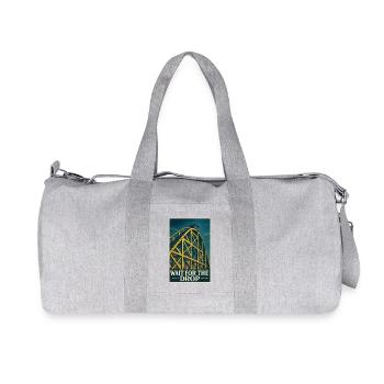 Wait for the Drop | Roller Coaster Thrill - Recycled Canvas Sports Bag by Stanley/Stella - heather grey - Front
