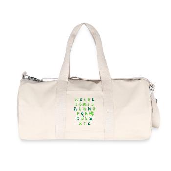 Conception du trèfle à l’alphabet irlandais - Sac de sport en toile recyclée Stanley/Stella - blanc naturel - Devant