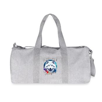 Arctic Wolf Whisperer - Recycled Canvas Sports Bag by Stanley/Stella - heather grey - Front
