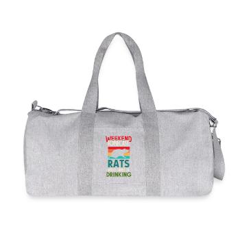 Rat, house rat, rat owner, rat lover - Recycled Canvas Sports Bag by Stanley/Stella - heather grey - Front