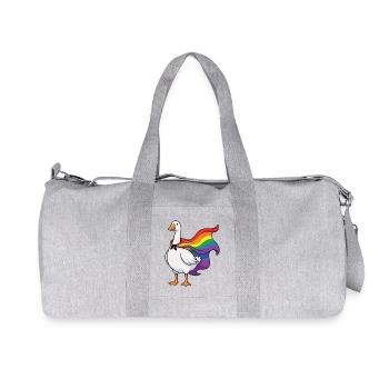 Mois de la Fierté LGBTQ - Drôle d’Oie Fière - Sac de sport en toile recyclée Stanley/Stella - gris chiné - Devant