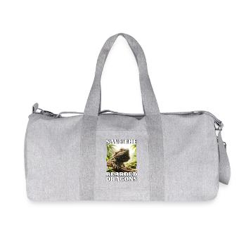 Save Bearded Dragon - Recycled Canvas Sports Bag by Stanley/Stella - heather grey - Front