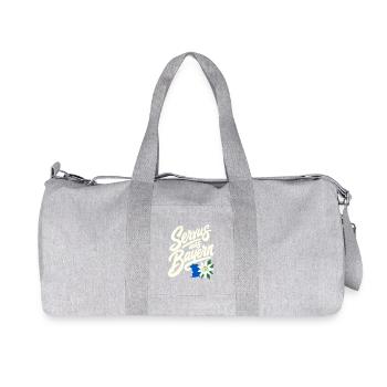 Servus aus Bayern Bavarian Heimatliebe Saying - Recycelte Canvas-Sporttasche von Stanley/Stella - Grau meliert - Vorne