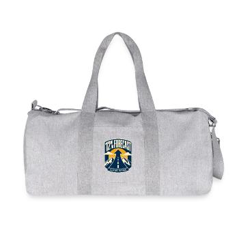 Road Cycling Climb Humor, 12% Forecast Clear Views - Recycled Canvas Sports Bag by Stanley/Stella - heather grey - Front