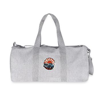 Sunrise Drift: Oldtimer-Rallye - Recycelte Canvas-Sporttasche von Stanley/Stella - Grau meliert - Vorne