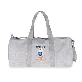 Trading Card Collector Not A Player I Just Trade A - Recycled Canvas Sports Bag by Stanley/Stella - heather grey - Front