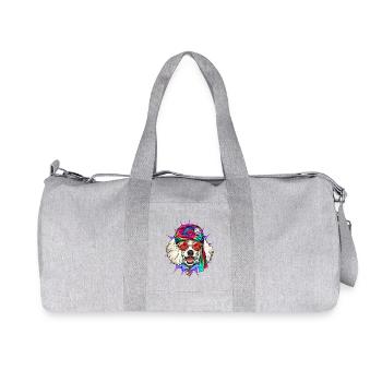 Psychedelisches Welpen-Friedensbandana - Recycelte Canvas-Sporttasche von Stanley/Stella - Grau meliert - Vorne