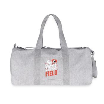 Expressions de football Joueur de football Cadeau drôle de football - Sac de sport en toile recyclée Stanley/Stella - gris chiné - Devant