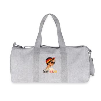 Deutschland Flaggen Stil - Recycelte Canvas-Sporttasche von Stanley/Stella - Grau meliert - Vorne