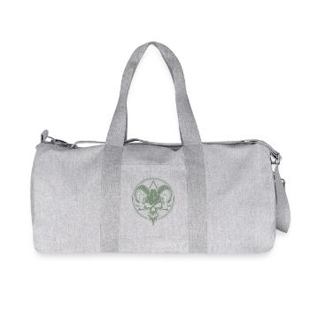 Schädel mit Hörner Widder Totenkopf - Recycelte Canvas-Sporttasche von Stanley/Stella - Grau meliert - Vorne