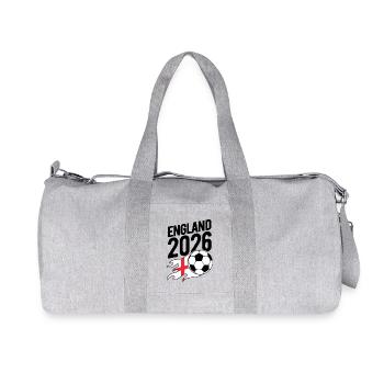 Flamme du football anglais 2026 avec drapeau - Sac de sport en toile recyclée Stanley/Stella - gris chiné - Devant