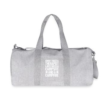 Camping Bonfire Camp Life Forest Camper - Recycled Canvas Sports Bag by Stanley/Stella - heather grey - Front
