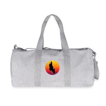 Die Insel Zanzibar Tansania Retro Sunset Afrika - Recycelte Canvas-Sporttasche von Stanley/Stella - Grau meliert - Vorne