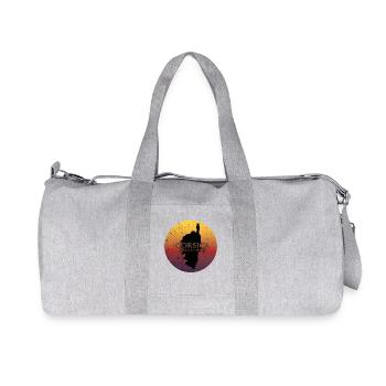 Die Insel Korsika Retro Sunset Kreis Frankreich - Recycelte Canvas-Sporttasche von Stanley/Stella - Grau meliert - Vorne