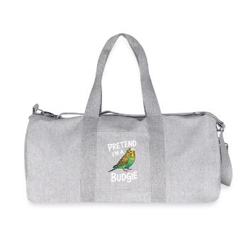 Expressions de perruche : plaisante, cadeau de perruche. - Sac de sport en toile recyclée Stanley/Stella - gris chiné - Devant