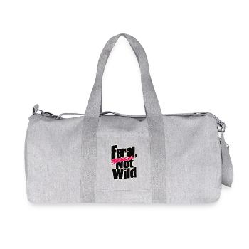 Petite amie sauvage, gif d’humour d’initié sauvage et pas sauvage - Sac de sport en toile recyclée Stanley/Stella - gris chiné - Devant