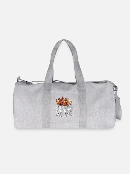 Hühnerliebhaber Hühnerhalter - Recycelte Canvas-Sporttasche von Stanley/Stella - Grau meliert