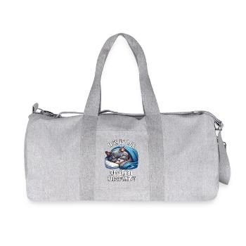 Britisch Kurzhaar Katze Schlafshirt - Recycelte Canvas-Sporttasche von Stanley/Stella - Grau meliert - Vorne